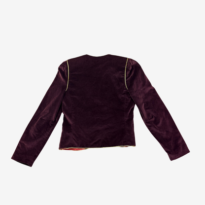 Painted velvet suit style jacket