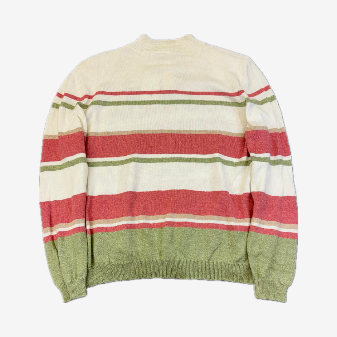 Alfred Dunner Floral Quarter-Zip Sweater