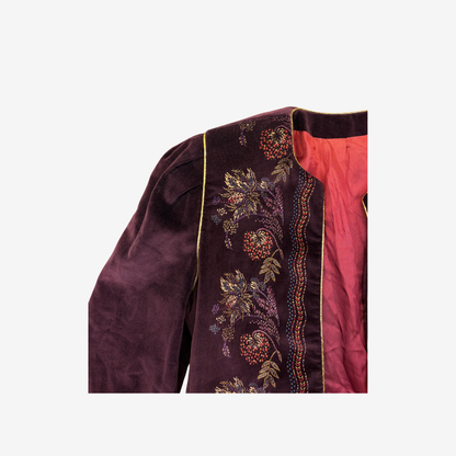 Painted velvet suit style jacket