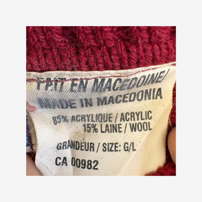 Vintage Functional Aztec Style Knitted Sweater