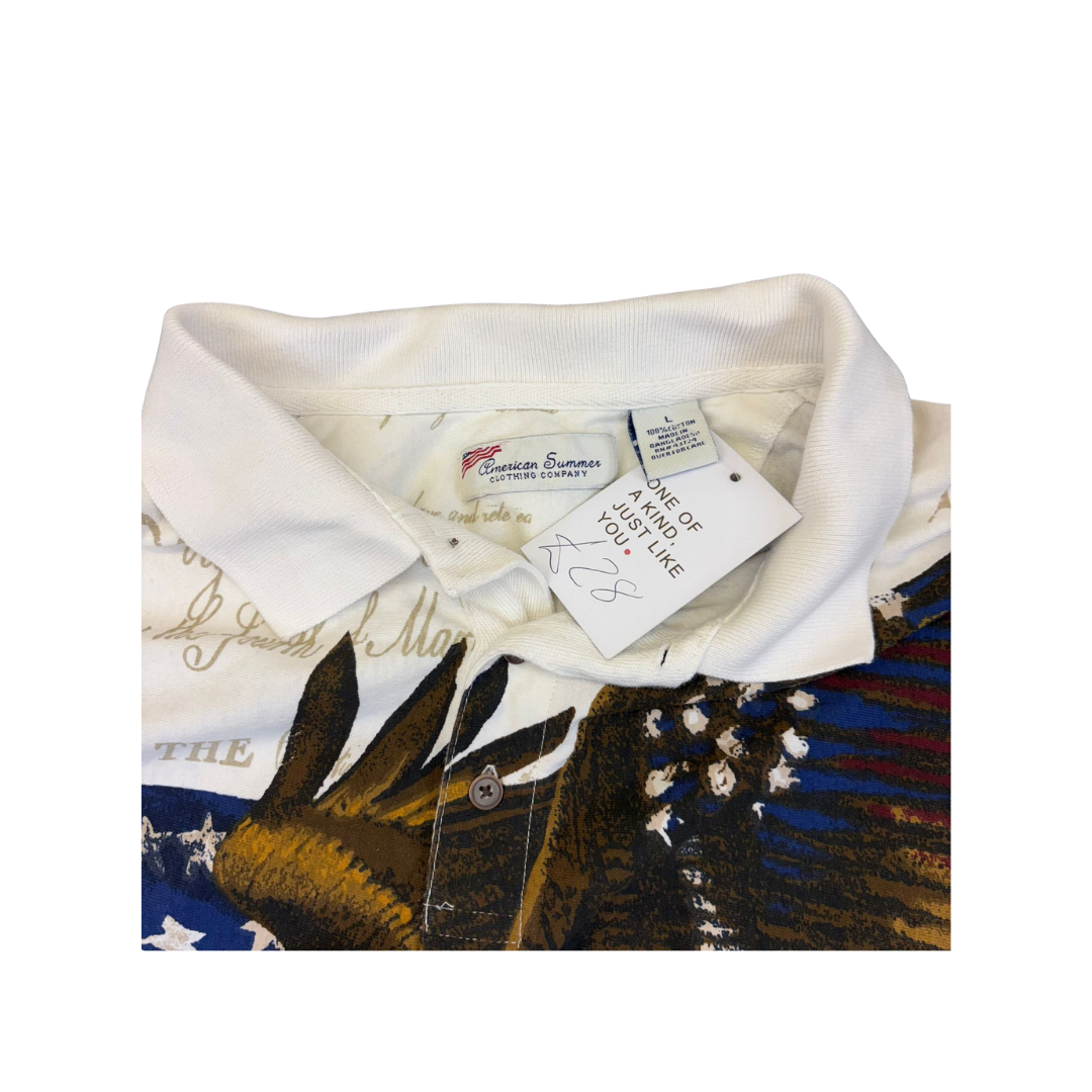 American Print Polo Shirt