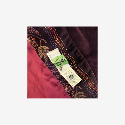 Painted velvet suit style jacket