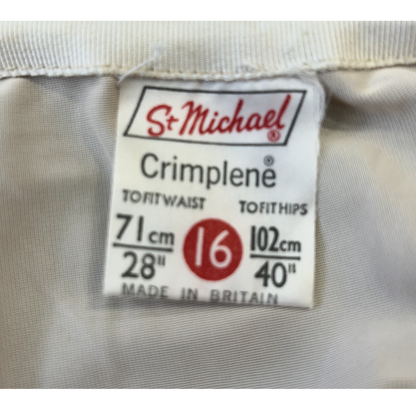 Vintage St. Michael Crimplene Skirt