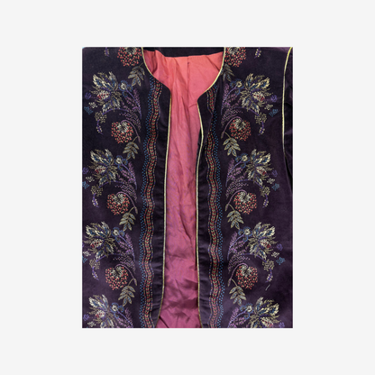 Painted velvet suit style jacket