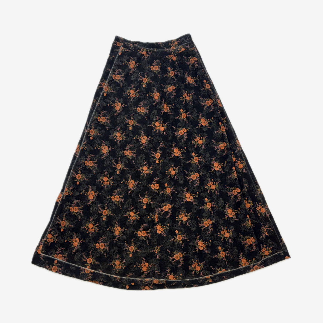 Floral corduroy Skirt