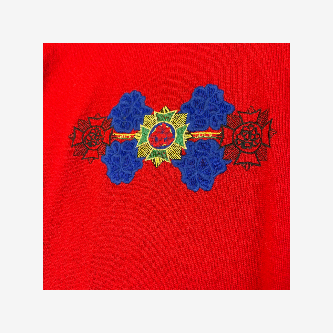 Pringle Embroidered Golf Central Crest Design Sweater