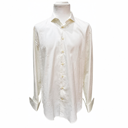 Jaeger Men's Shirt White Cufflink Cuffs