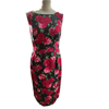 Laura Ashley Red Floral Linen Shift Dress