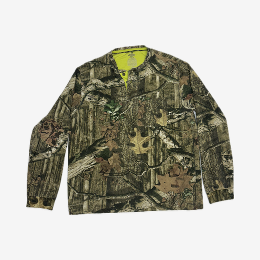 Mossy Oak Camo Long Sleeve Button Up T-Shirt