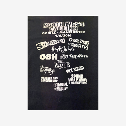 North West Calling Music Festival Gothic Style Skulls Graphic Print T-Shirt