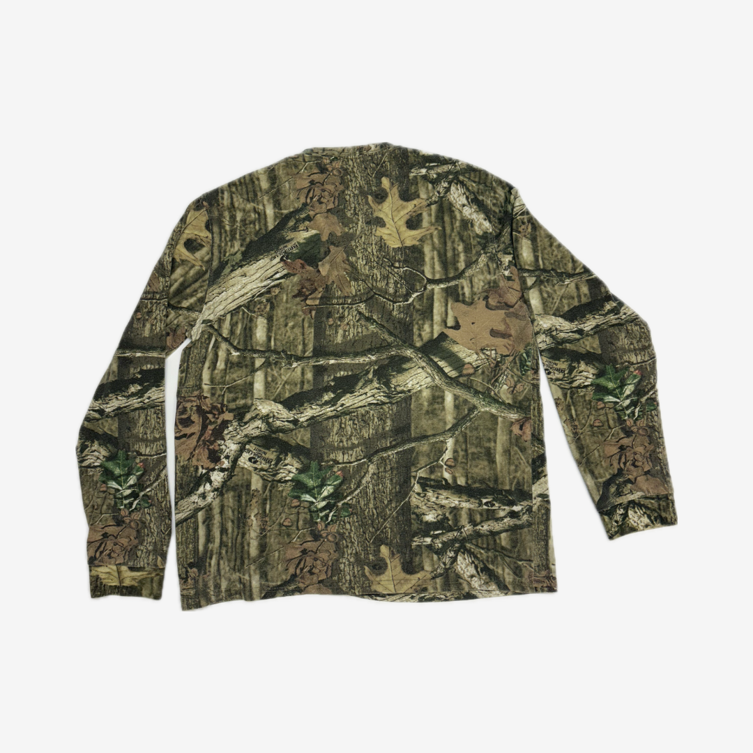 Mossy Oak Camo Long Sleeve Button Up T-Shirt