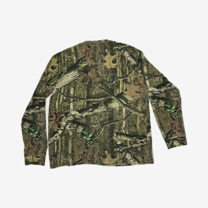 Mossy Oak Camo Long Sleeve Button Up T-Shirt