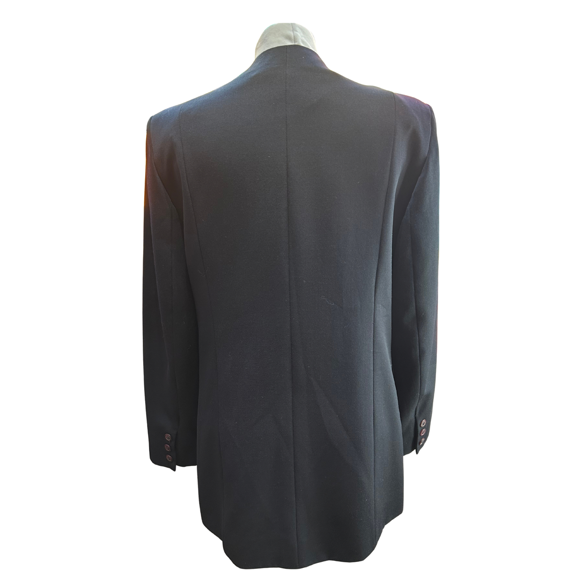 Laura Ashley Navy Lined Collarless Wool Jacket Size 12