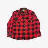 Vintage Red Lumberjack Style Workwear Button Up Shirt