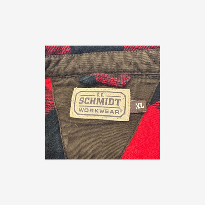 Vintage Red Lumberjack Style Workwear Button Up Shirt