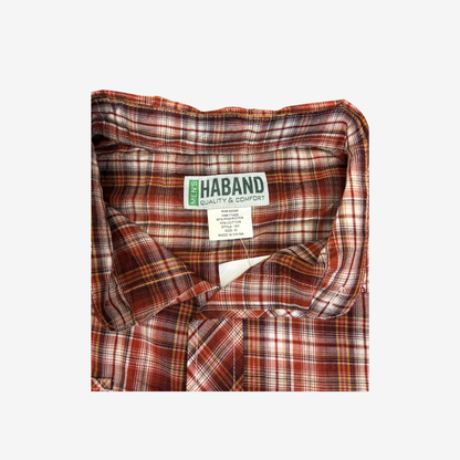 Vintage Haband Red Plaid Long Sleeve