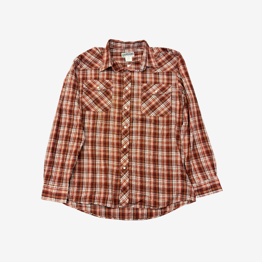 Vintage Haband Red Plaid Long Sleeve