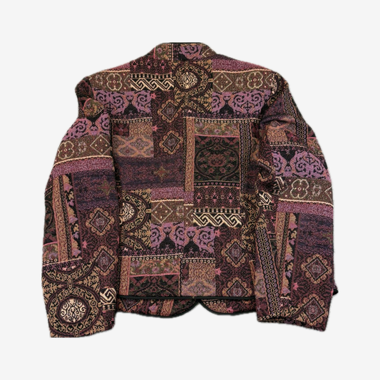 Vintage Christopher & Banks Tapestry Style Button Up Blazer Jacket