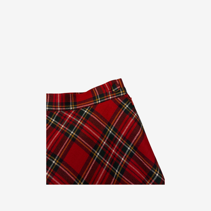 Plaid Full Length Circle Skirt