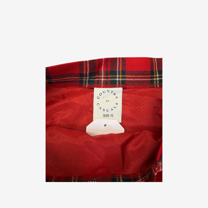 Plaid Full Length Circle Skirt