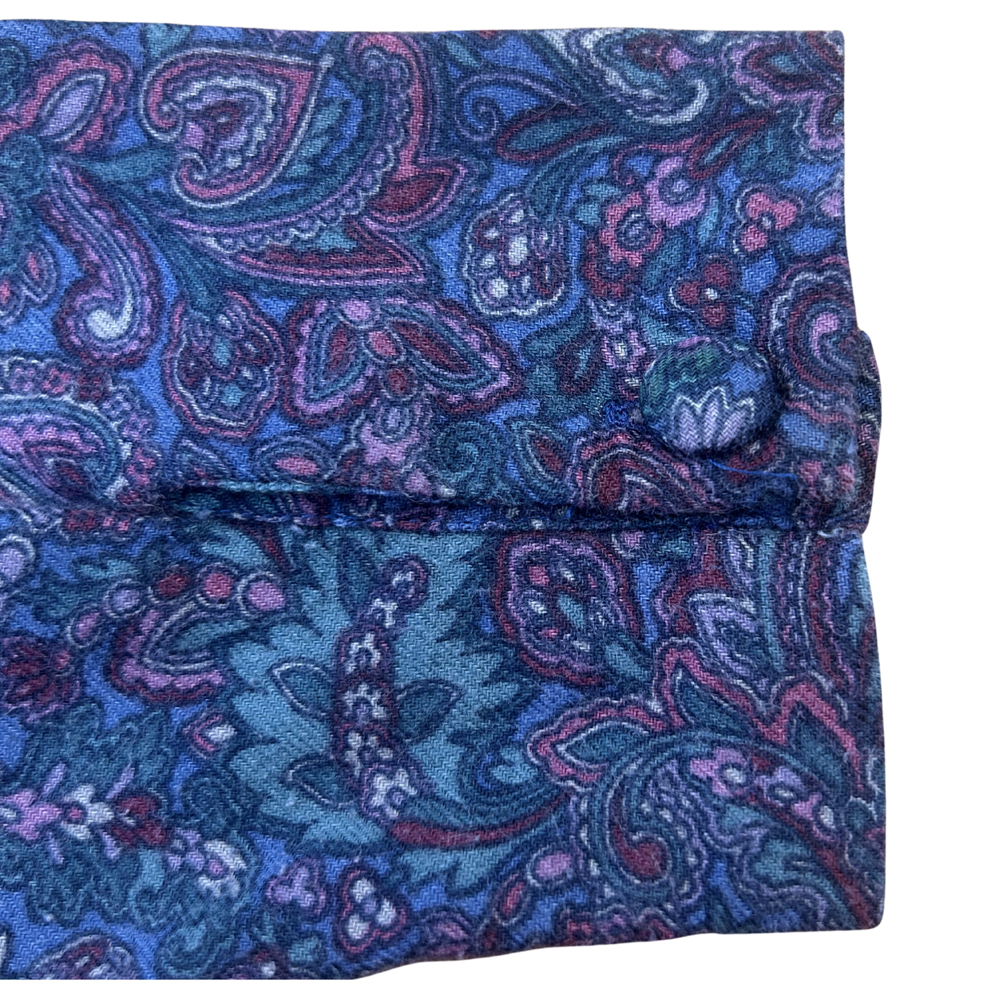 Vintage Laura Ashley Lace Collar Dress - Navy, Green, Purple Paisley Design