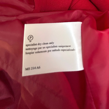 Laura Ashley Red 2 Piece Wool Blend Skirt Suit