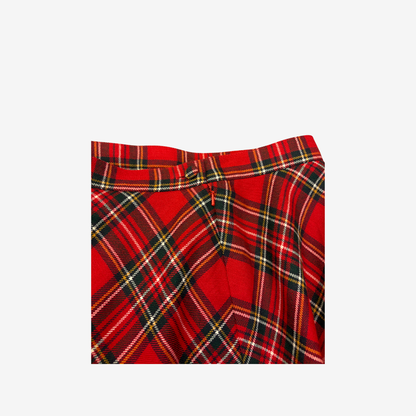 Plaid Full Length Circle Skirt