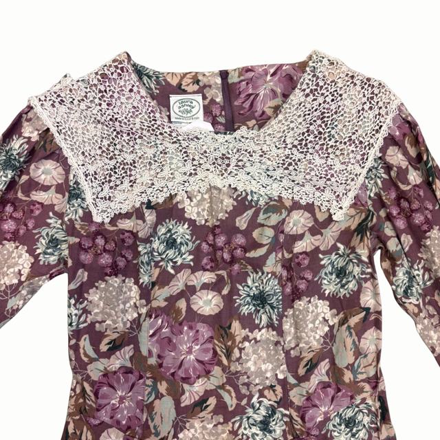 Vintage Laura Ashley Lace Collar Dress